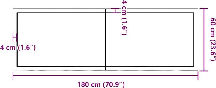 Image du produit VidaXL Oak Nature (180 x 60 x 4 cm)