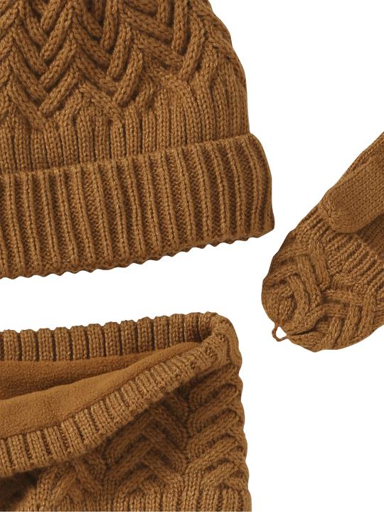 Actual product image Vertbaudet Boys' set: hat, round scarf & gloves