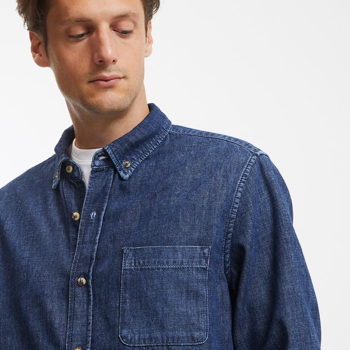 Image du produit La Redoute Collections Chemise en jean avec col boutonné (M)