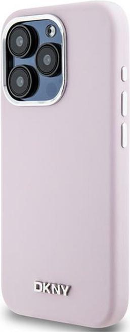 Actual product image DKNY DKHMP14LSMCHLP iPhone 14 Pro 6.1" różowy/pink hardcase Liquid Silicone Small Metal Logo MagSafe (Apple iPhone 14 Pro)
