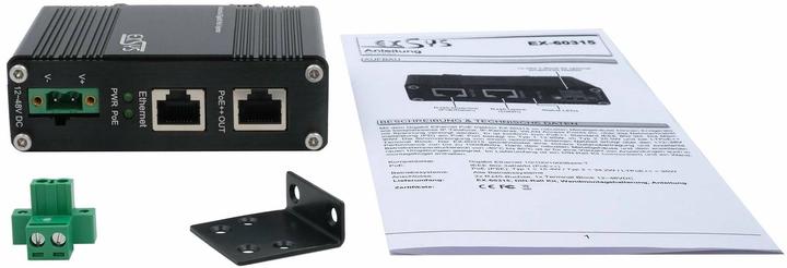 Produktbild Exsys Industrial PoE++ Gigabit Injektor 95W (802.3bt (PoE++), 90 W)
