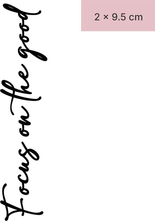 Actual product image minink Temporary tattoo - Focus on the good