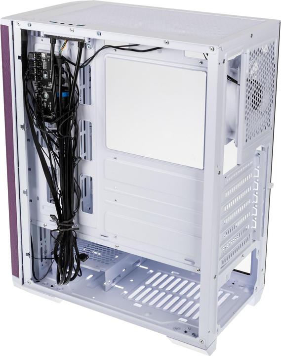 Actual product image BitFenix Nova Mesh SE TG ARGB Midi Tower, Tempered Glass - white/purple (ATX, mATX, Mini-ITX)