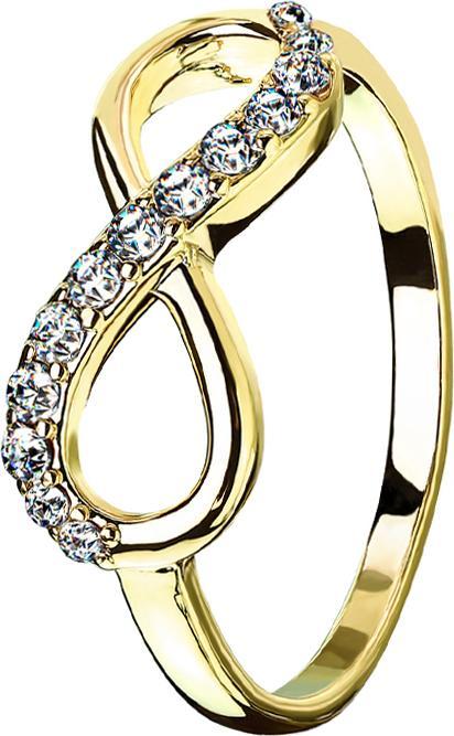 Produktbild Star Piercing Ring vergoldet Unendlich mit Kristall (52)