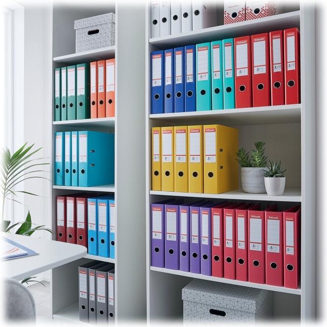 Produktbild Leitz Esselte Plastikmappen Power, DIN A4, 75 mm, rot Umschlag innen aus Karton, Umschlag außen (A4, 75 mm, 1 Stück)
