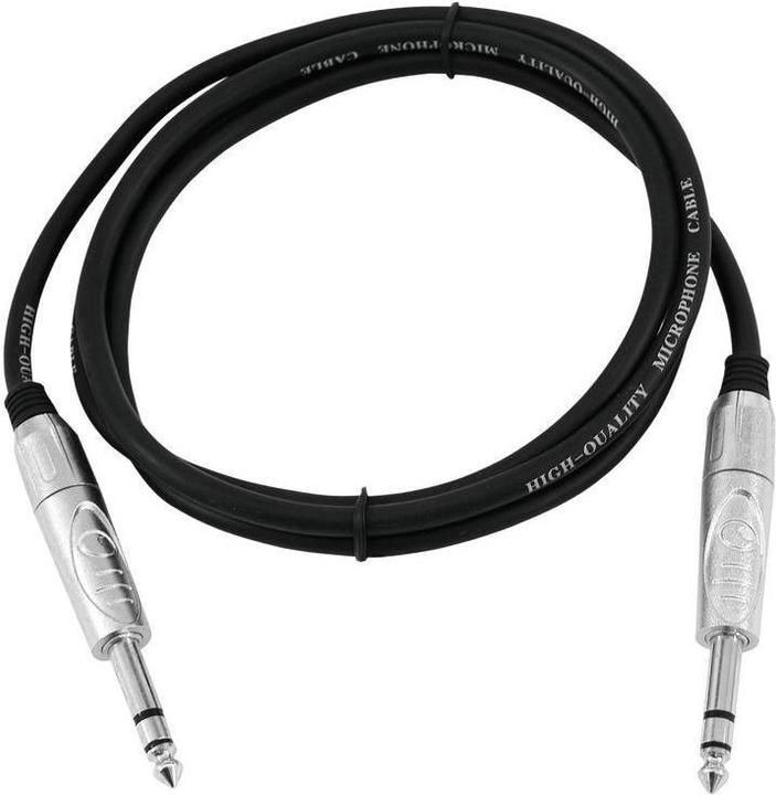 Produktbild Omnitronic Klinkenkabel 6,3 stereo 1m sw ROAD (1 m, 2.5mm)