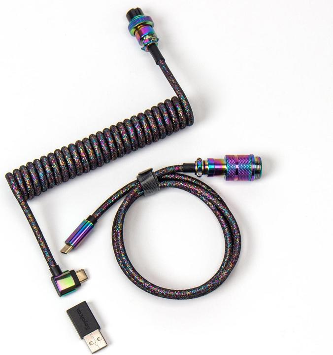 Produktbild Keychron Key RB Premium Coiled Cable Black Angled Cab-7