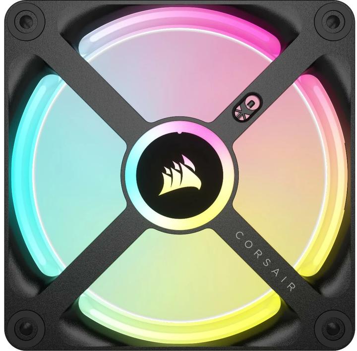 Productafbeelding Corsair iCUE LINK QX120 RGB 120 mm PWM ventilator (zwart, starterskit) (120 mm, 3 x)