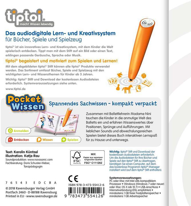 Produktbild tiptoi Ballett (Deutsch, Karolin Küntzel, Katja Rau)