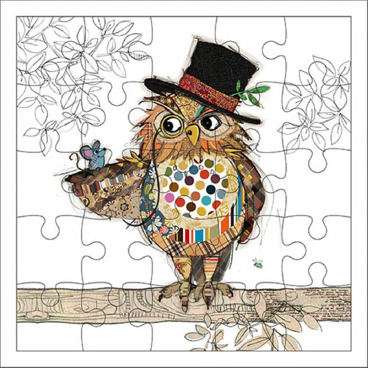 Image du produit Kiub carte puzzle hiboux chapeau kook (76 pièces)