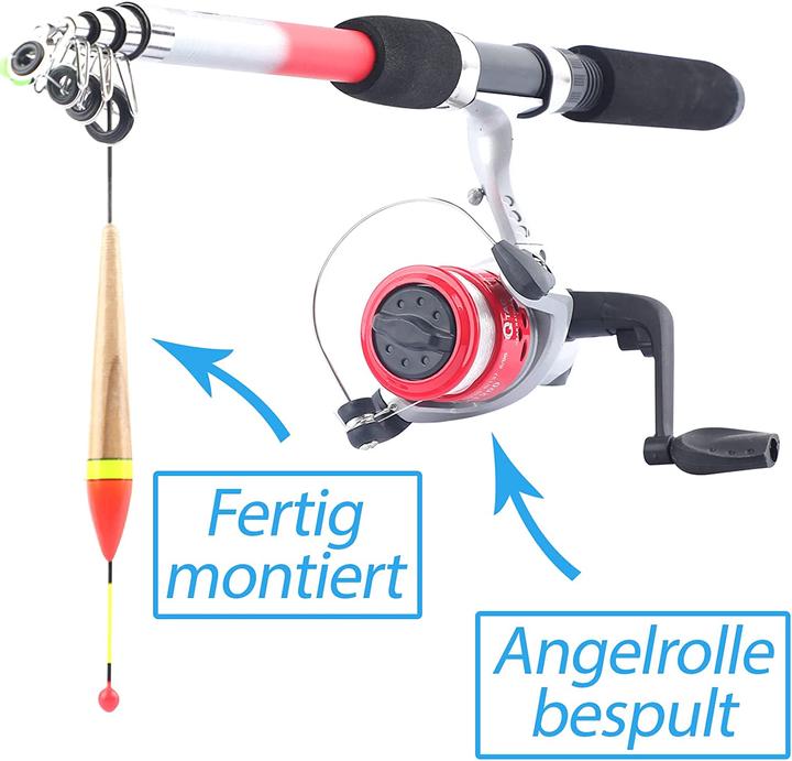 Produktbild Q-Tac Angelset für Kinder (Teleskoprute, Angelset, 270 cm)