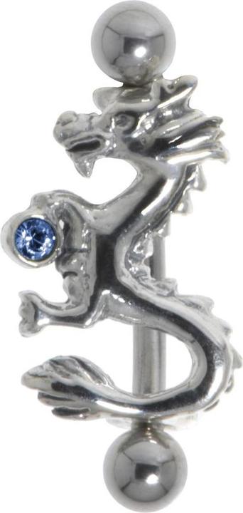 Actual product image Bijouteria Eyebrow Pin (Crystal, Silver 925, Surgical steel 316L)
