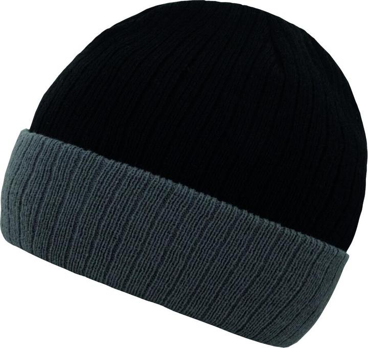 Produktbild Korntex Strickmütze Metz Hauptfarbe Schwarz Umschlag in Grau ® KXST