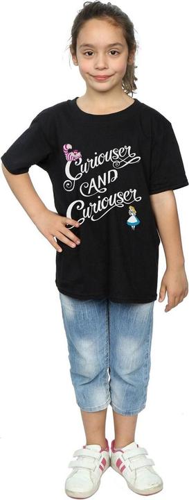 Actual product image Alice In Wonderland Girls Curiouser And Curiouser Cotton T-Shirt (140, 146)