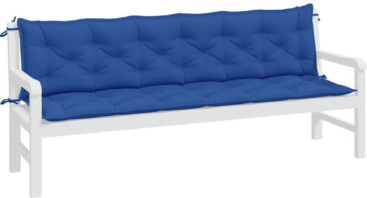 Image du produit VidaXL Coussins de banc de jardin 2 pcs. O x tissu ford (200 x 50 x 7 cm)