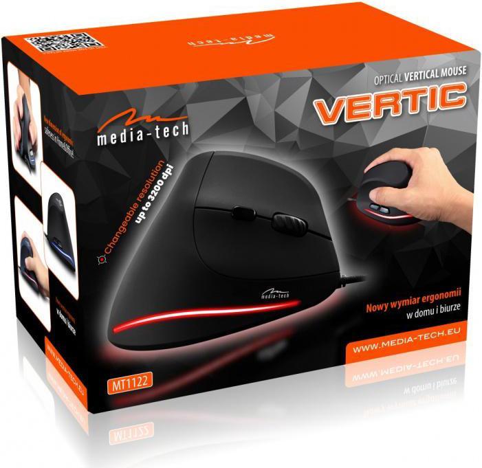 Produktbild Media-Tech Vertical mouse for work VERTIC MT1122 (Kabelgebunden)