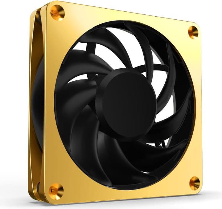Actual product image Alphacool Apex Stealth Metal Power 120mm fan 3000rpm (gold/black) (120 mm, 1 x)