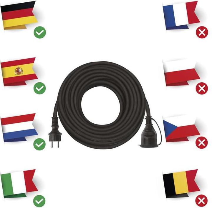 Produktbild Emos Verlängerungskabel | SCHUKO IP44 2,5 mm 25 m (25 m)