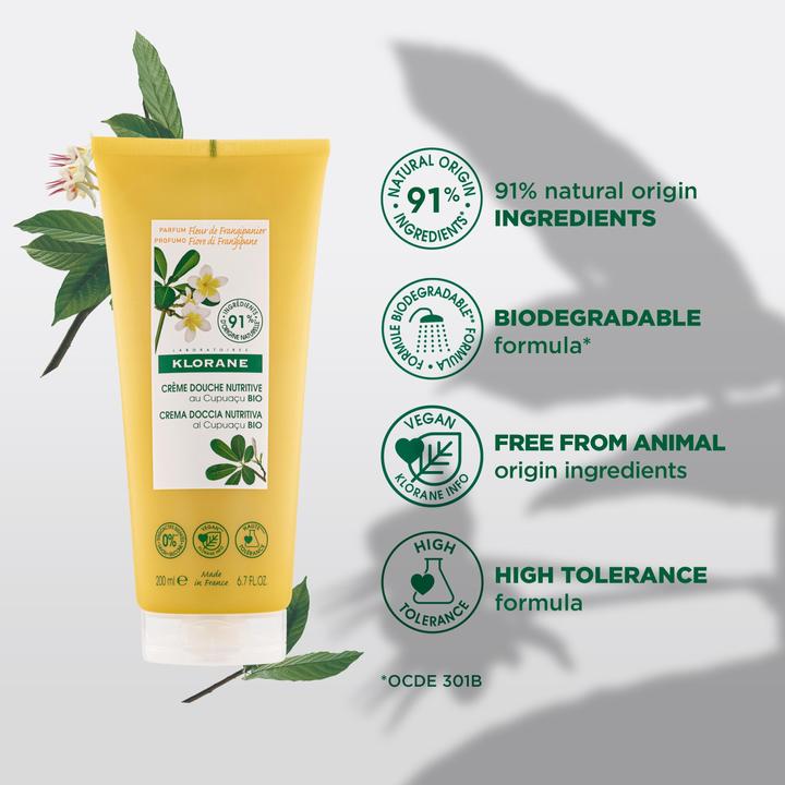 Produktbild Klorane Duschcreme mit Frangipaniblüte (200 ml)