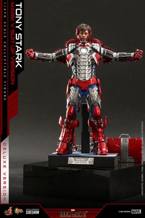 Immagine prodotto Hot Toys Movie Masterpiece 1/6 Tony Stark (versione con tuta del marchio V) Deluxe