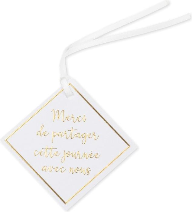 Image du produit Artifete Etiquettes - Merci de partager cette journée - Blanc (10pcs)