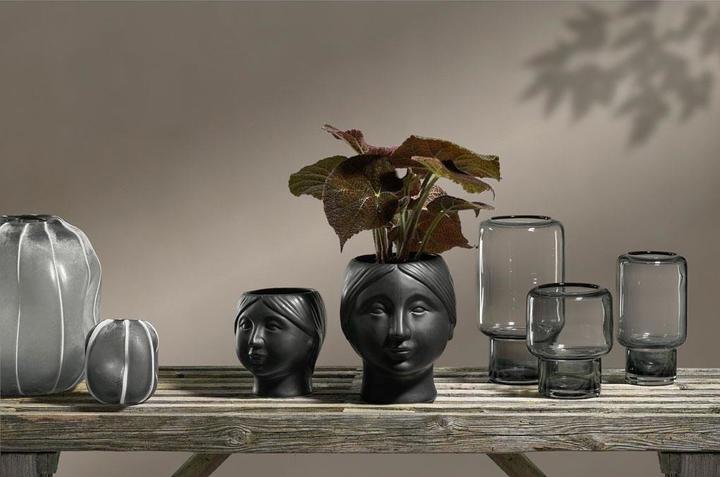 Produktbild Villa Collection Blumentopf Kopf, 17.8 cm, Keramik, Schwarz (17.80 cm)