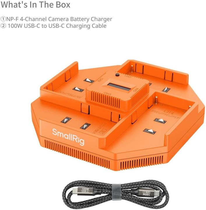 Produktbild SmallRig 4837 NP F 4 Channel Camera Battery Charger (Ladegerät)