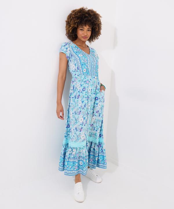 Produktbild Joe Browns Button Detail Border Print Button Through Maxi Dress (12)