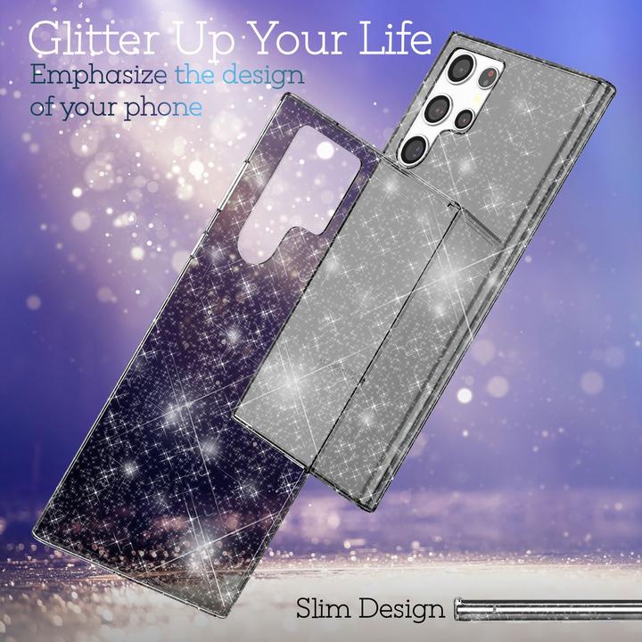 Produktbild Nalia Klare Glitzer Silikon Handyhülle (Samsung Galaxy S22 Ultra)