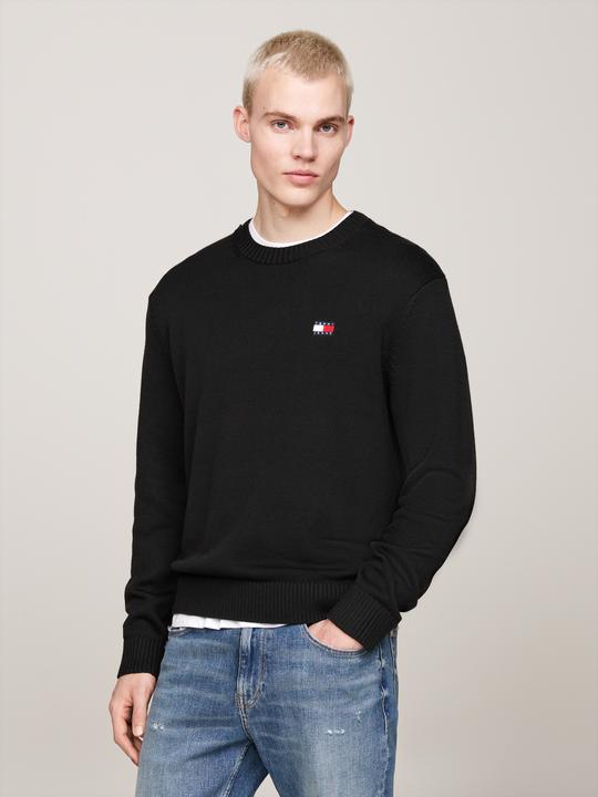 Produktbild Tommy Hilfiger Tommy Jeans Regular Badge Wolmix Trui - Zwart - Maat M (M)