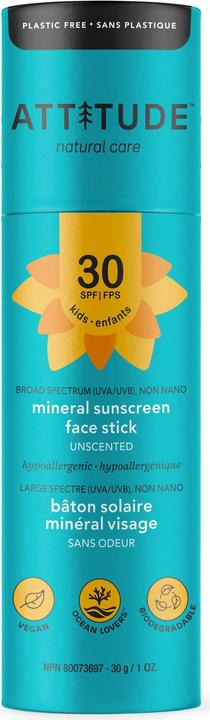 Produktbild Attitude Baby & Kids Mineral Sunscreen (Sonnenstick, Sonnencreme Gesicht, SPF 30, 30 g)