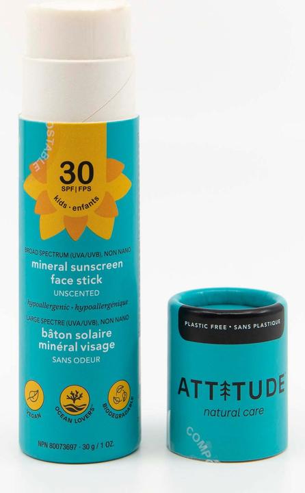 Produktbild Attitude Baby & Kids Mineral Sunscreen (Sonnenstick, Sonnencreme Gesicht, SPF 30, 30 g)