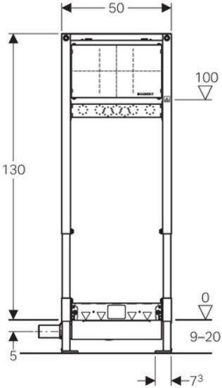 Actual product image Geberit Frame for shower channel, Duofix ShowerDrain H130