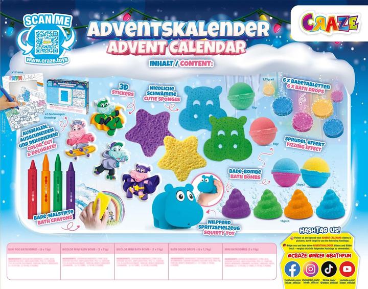 Image du produit Craze Calendrier de l'Avent Inkee Hippo