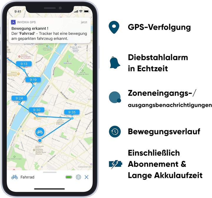Image du produit Invoxia GPS Tracker Bike (Apple, Android)