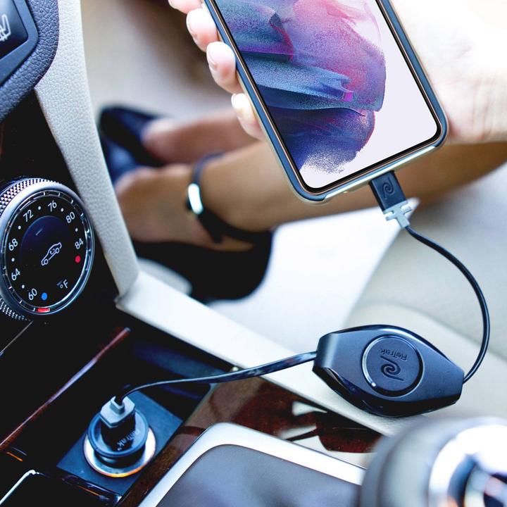 Image du produit ReTrak Câble rétractable USB-C / USB-C (1 m, USB 2.0)