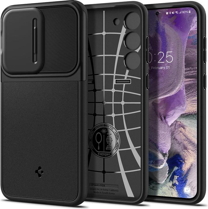 Actual product image Spigen Optik Armor Case for S911B Samsung Galaxy S23 - black (Samsung Galaxy S23)