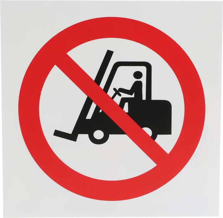 Immagine prodotto Rs Pro Cartello di divieto, Carrello elevatore vietato, 200 mm x 200mm