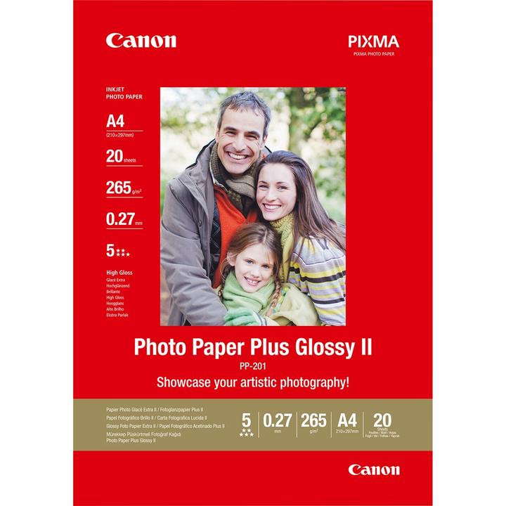 Actual product image Canon PP-201 Plus Glossy II (260 g/m², A4, 20 x)