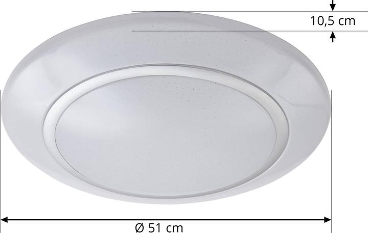 Actual product image Lindby Felecina LED ceiling light, Ø 50.5 cm, RGBW (1800 lm)