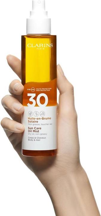 Image du produit Clarins Sun - Huile-en-Brume Solaire Corps & Cheveux SPF30 (Crème solaire visage, SPF 30, 150 ml, 190 g)