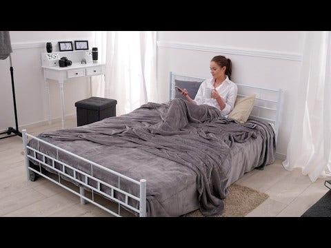 Produktbild tectake Metallbett (200 x 180 cm)