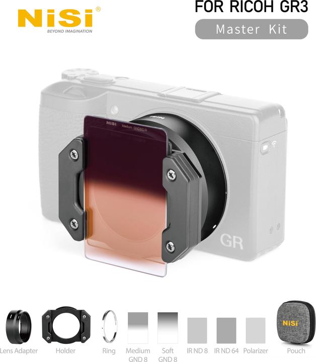 Image du produit Nisi Master Kit pour RICOH GR III (49 mm, Filtre gris neutre, 49 mm)