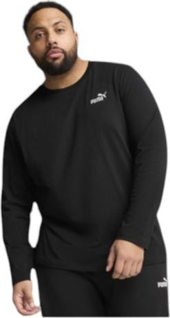 Puma Herren Eno.1 Logo Langarm-T-Shirt Schwarz