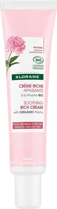 Klorane Reichhaltige, beruhigende Creme mit BIO-Pfingstrose (40 ml, 24h Creme)