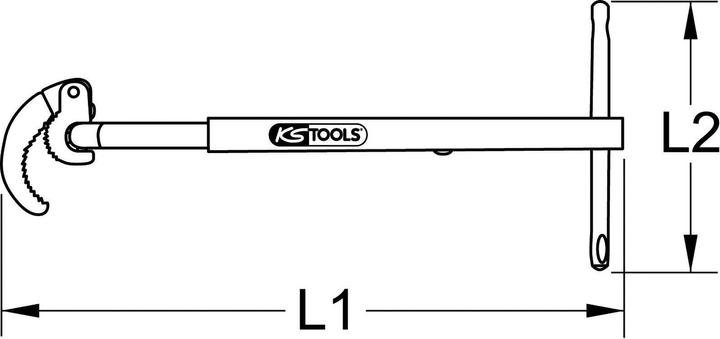 Immagine prodotto KS Tools Chiave telescopica per dadi dei tubi di livello (455 mm)
