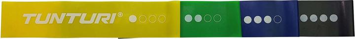 Actual product image Tunturi Resistance Band Set - Gummi Gymnastikbänder mit Tasche (0.18 m, Extra strength, Easy, Medium, Strong)