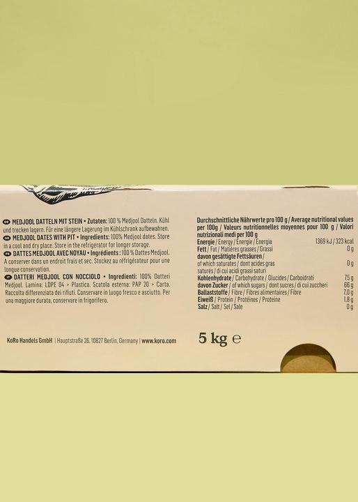 Actual product image KoRo Medjool Datteln mit Stein (5000 g)
