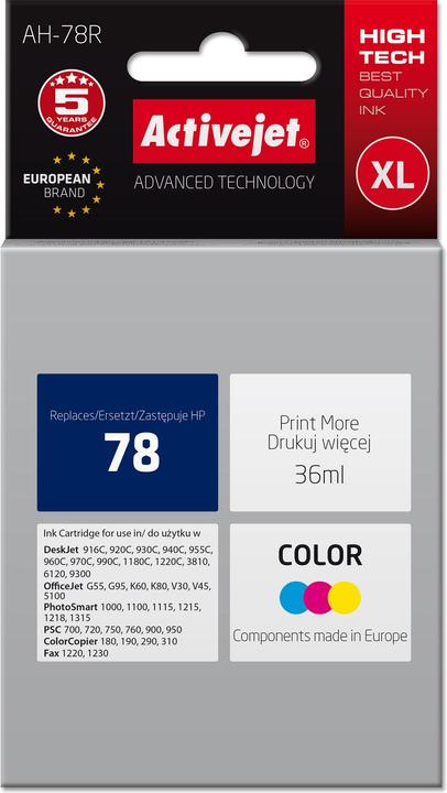 Immagine prodotto Activejet Cartuccia d'inchiostro AH-78R (sostituto per HP 78 C6578D premium 36 ml colorante)