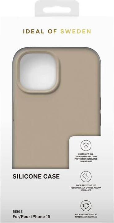 Actual product image iDeal Of Sweden Designer Silicone Cover Beige (Apple iPhone 15)